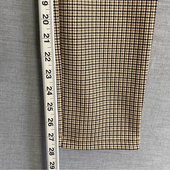 NEW Adrianna Papell Houndstooth Pants Pull On Size 6 Mustard Square Plaid - Picture 12 of 12